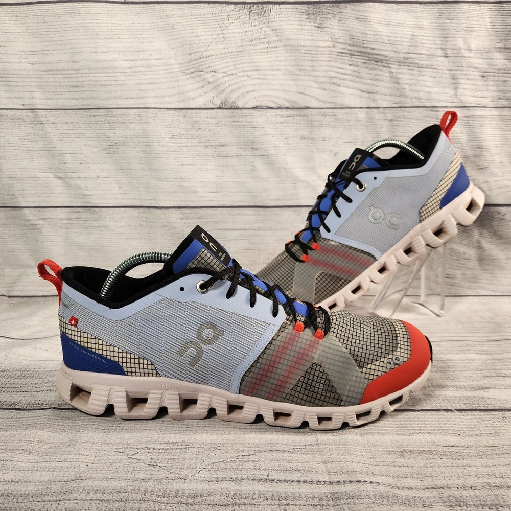 On Cloudswift Men's Size 10 Running Shoes Grey Blue Red 38.98942